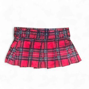 Be Wicked Women's Red Plaid Mini Skirt SZ M/L